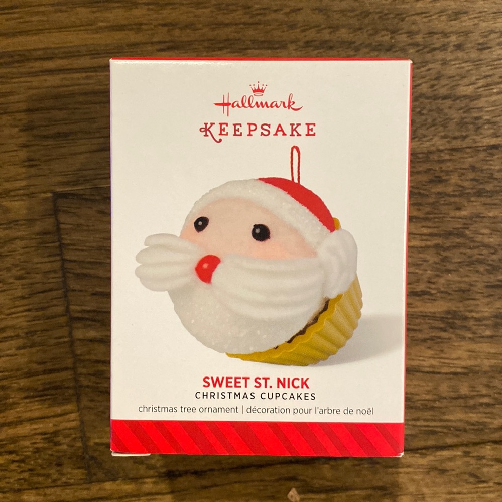 Hallmark Keepsake Sweet St. Nick Christmas Cupcake Ornament NIP 2014